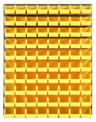 Quantum QLP-4861-230-80YL Wall Mounted Louvered Panel, 48"L x 11"D x 61"H, 1000 lb capacity, Gray