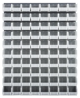 Quantum QLP-4861-230-80CL Wall Mounted Louvered Panel, 48"L x 11"D x 61"H, 1000 lb capacity, Gray
