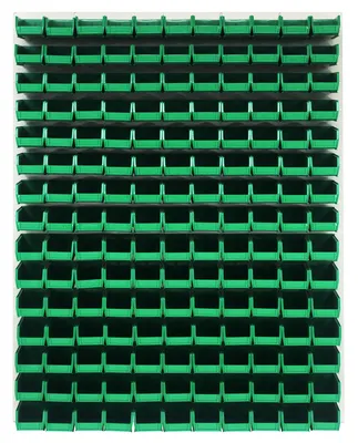 Quantum QLP-4861HC-220-165GN Wall Mounted Louvered Panel, 48"L x 8"D x 61"H, 1000 lb capacity, Oyster White