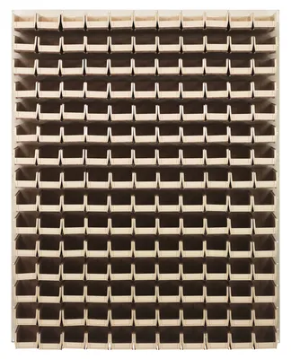 Quantum QLP-4861HC-220-165IV Wall Mounted Louvered Panel, 48"L x 8"D x 61"H, 1000 lb capacity, Oyster White
