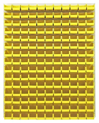 Quantum QLP-4861HC-220-165YL Wall Mounted Louvered Panel, 48"L x 8"D x 61"H, 1000 lb capacity, Oyster White