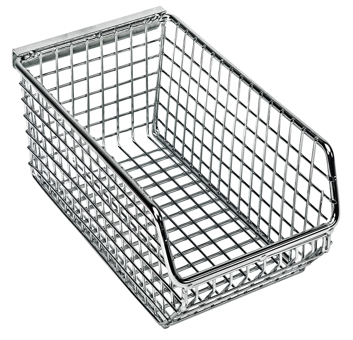 Quantum QMB520C Mesh Stack and Hang Bin, 7-1/4"D x 4-1/4"W x 3"H, Chrome