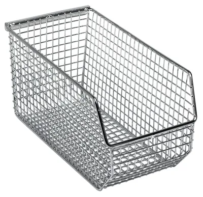 Quantum QMB530C Mesh Stack and Hang Bin, 10-3/4"D x 5-1/2"W x 5"H, Chrome