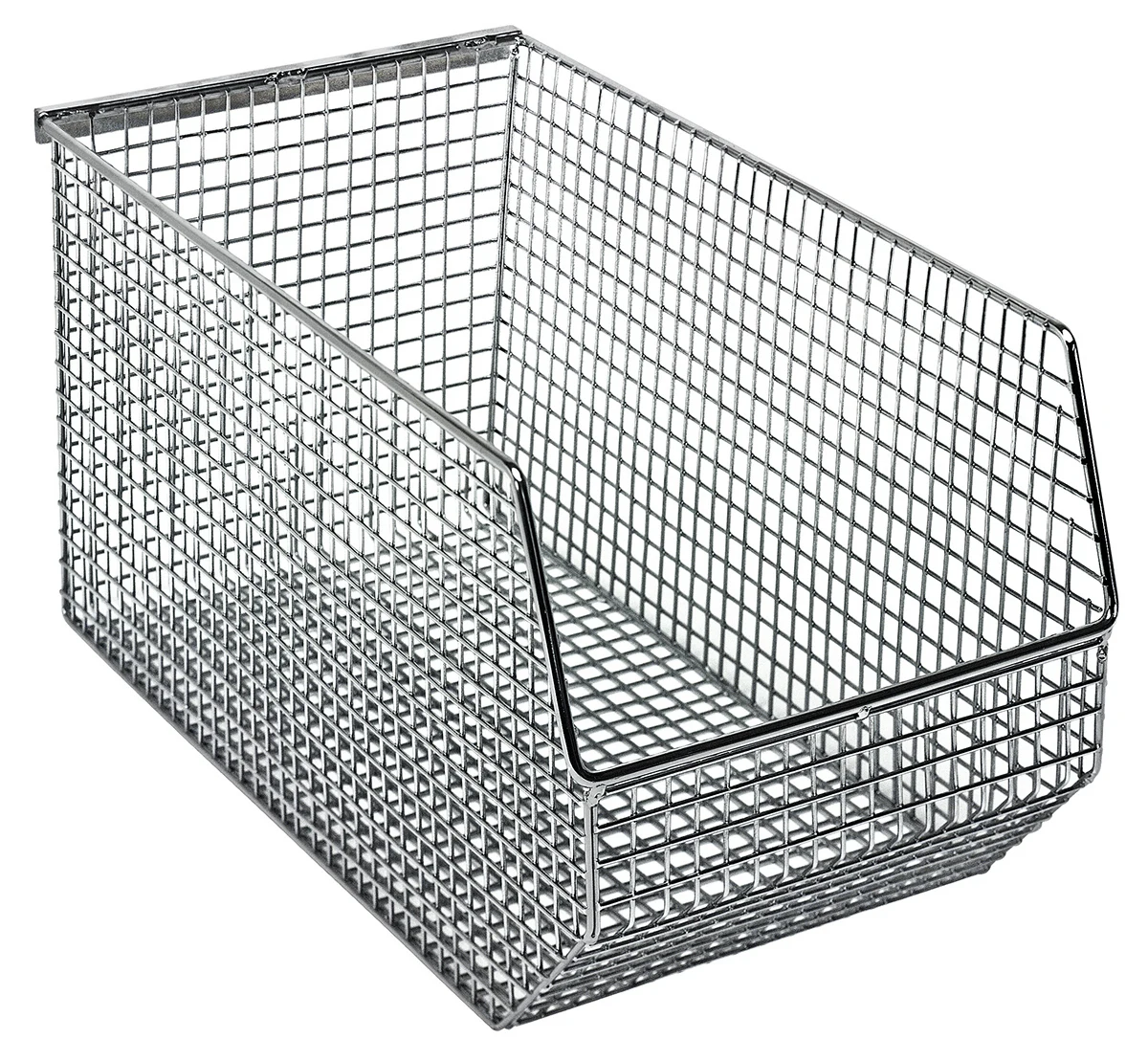Quantum QMB540C Mesh Stack and Hang Bin, 14-1/2"D x 8"W x 7"H, Chrome