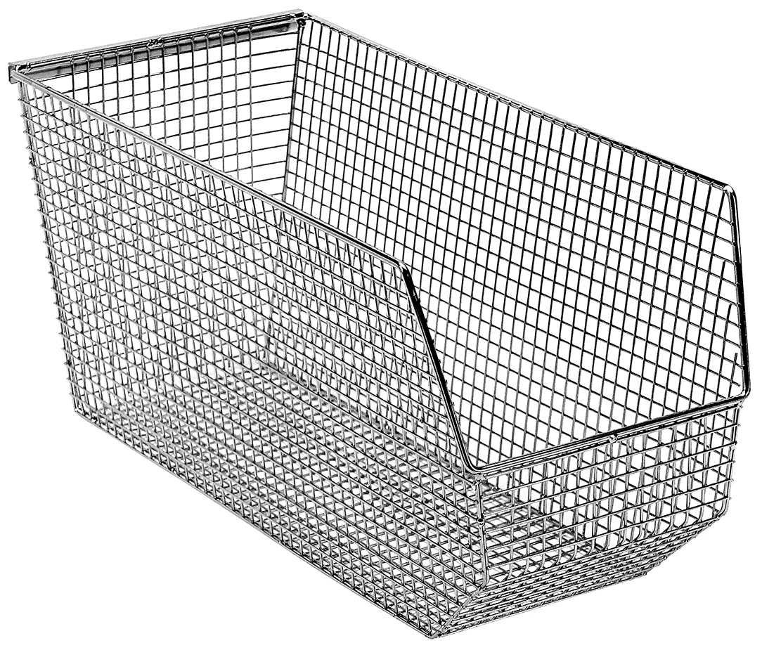 Quantum QMB565C Mesh Stack and Hang Bin, 17-3/4"D x 8-1/8"W x 9"H, Chrome