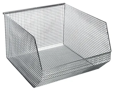 Quantum QMB570C Mesh Stack and Hang Bin, 18-1/2"D x 17-1/8"W x 11-1/8"H, Chrome