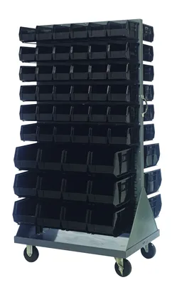 Quantum QMD-36H-230240BK Louvered Rack, 36"W x 25"D x 72"H, 1200 lb capacity, Gray