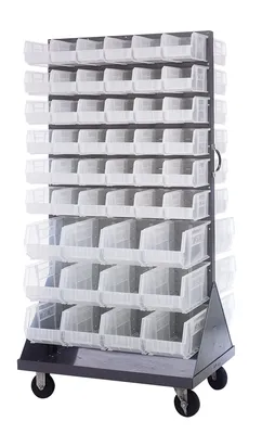 Quantum QMD-36H-230240CL Louvered Rack, 36"W x 25"D x 72"H, 1200 lb capacity, Gray