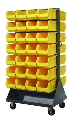 Quantum QMD-36H-240YL Louvered Rack, 36"W x 25"D x 72"H, 1200 lb capacity, Gray