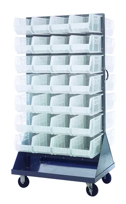 Quantum QMD-36H-240CL Louvered Rack, 36"W x 25"D x 72"H, 1200 lb capacity, Gray