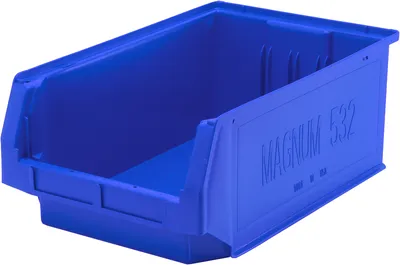 Quantum QMS532BLCS Magnum Bin, 19-3/4"L x 12-3/8"W x 7-7/8"H, 150 lb capacity, Blue, Case of 6