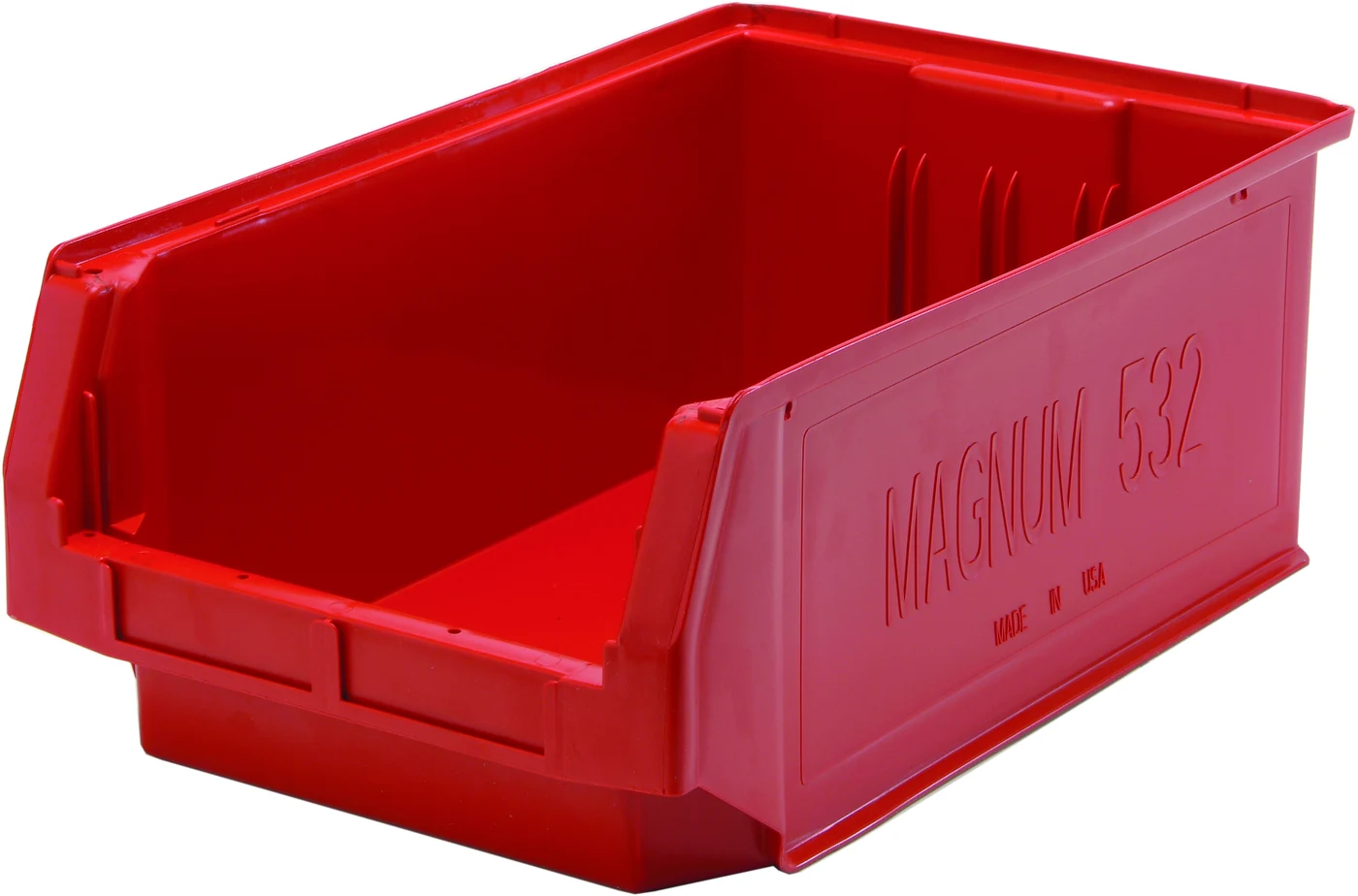Quantum QMS532RDCS Magnum Bin, 19-3/4"L x 12-3/8"W x 7-7/8"H, 150 lb capacity, Red, Case of 6