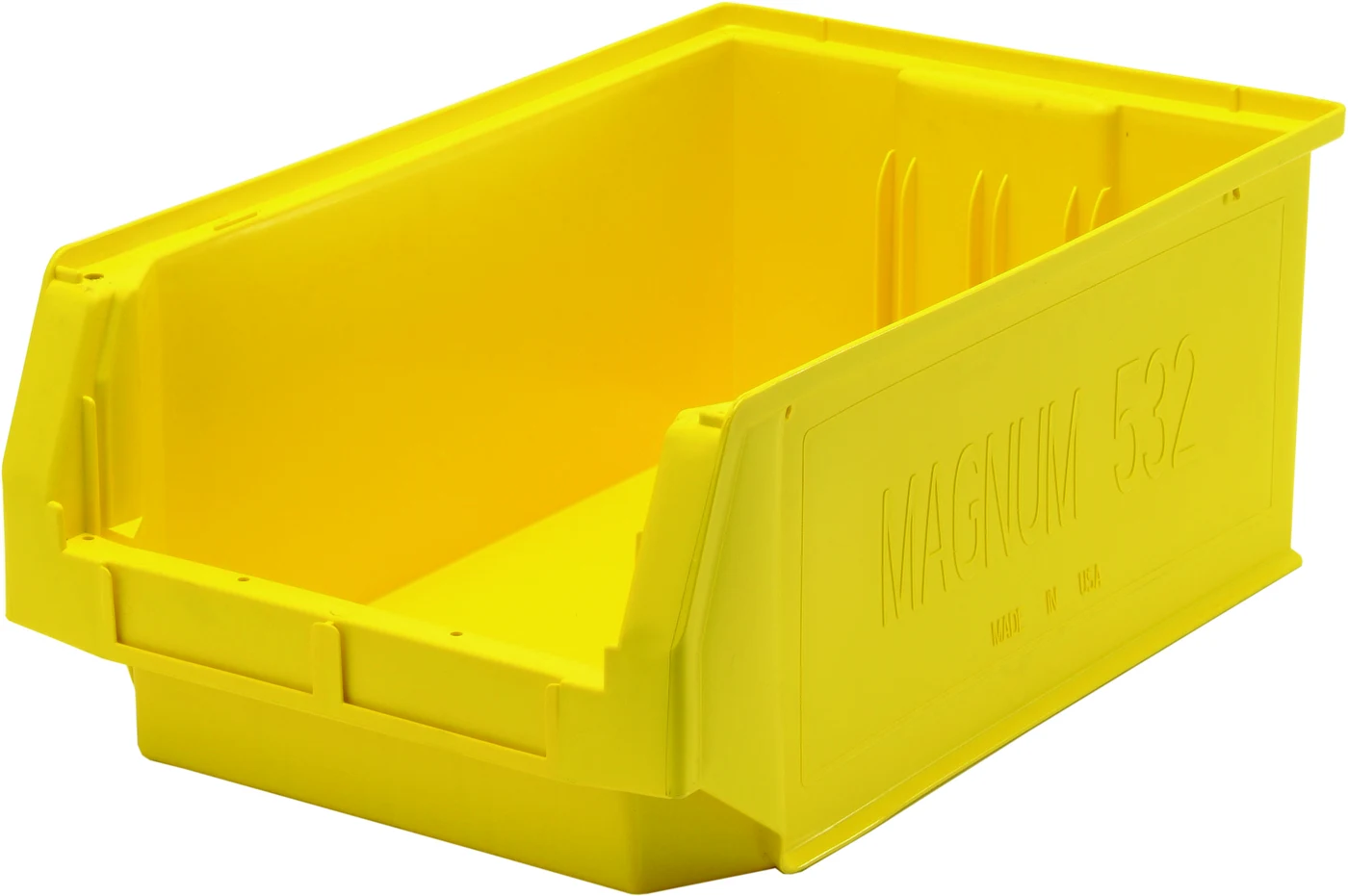 Quantum QMS532YLCS Magnum Bin, 19-3/4"L x 12-3/8"W x 7-7/8"H, 150 lb capacity, Yellow, Case of 6