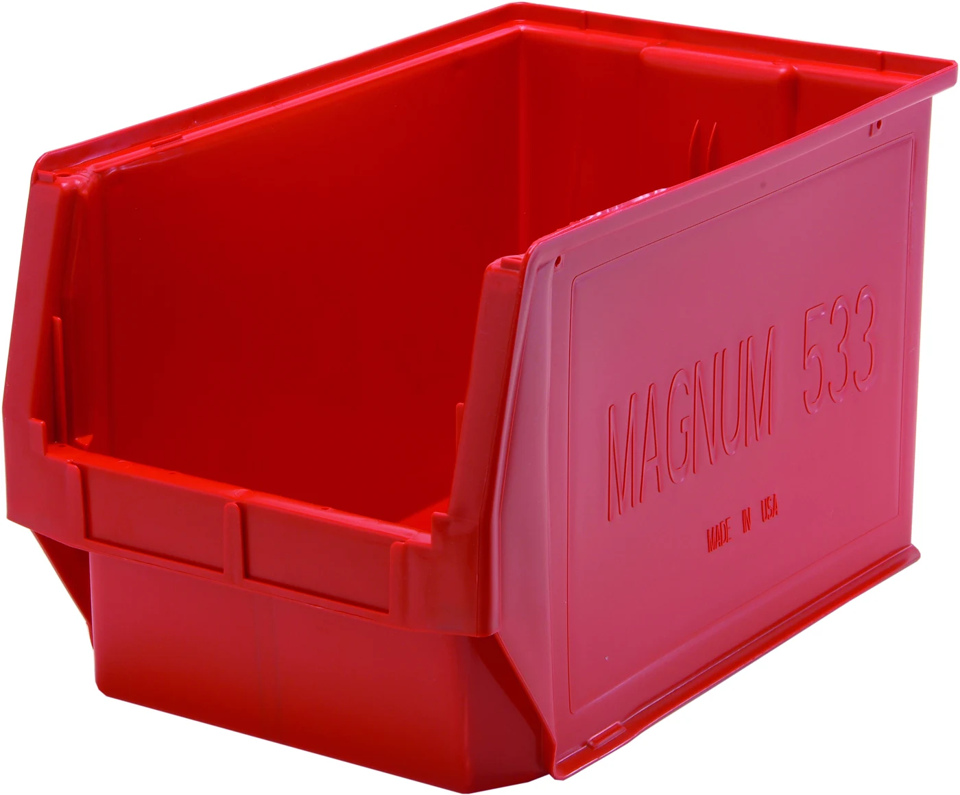 Quantum QMS533RDCS Magnum Bin, 19-3/4"L x 12-3/8"W x 11-7/8"H, 150 lb capacity, Red, Case of 3