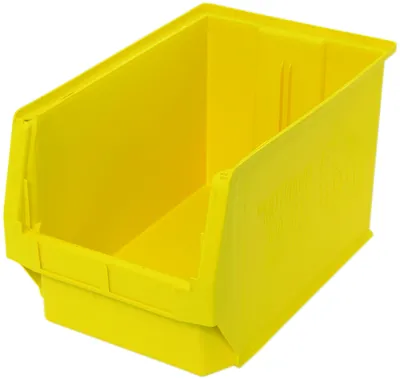 Quantum QMS533YLCS Magnum Bin, 19-3/4"L x 12-3/8"W x 11-7/8"H, 150 lb capacity, Yellow, Case of 3