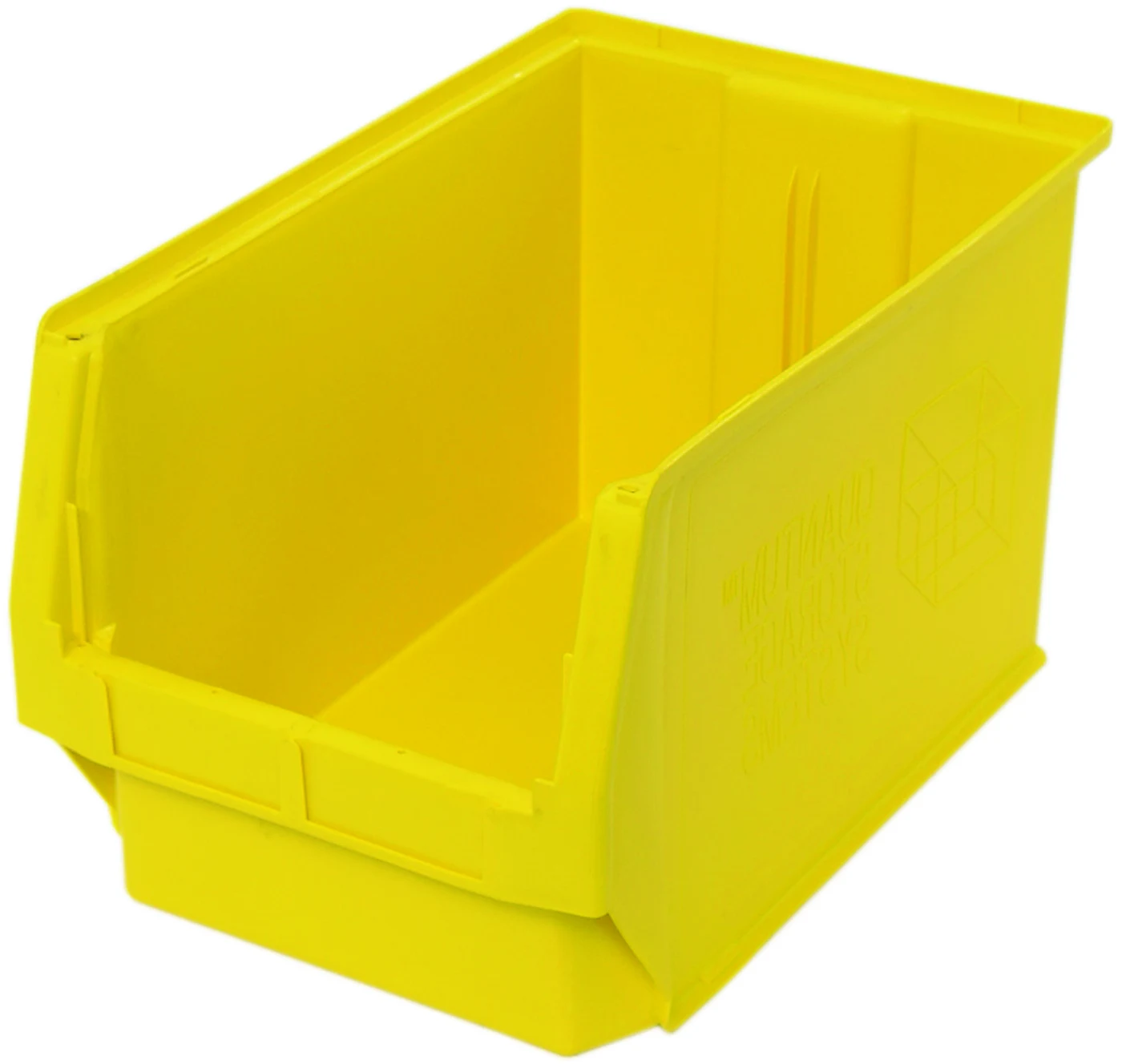 Quantum QMS533YLCS Magnum Bin, 19-3/4"L x 12-3/8"W x 11-7/8"H, 150 lb capacity, Yellow, Case of 3