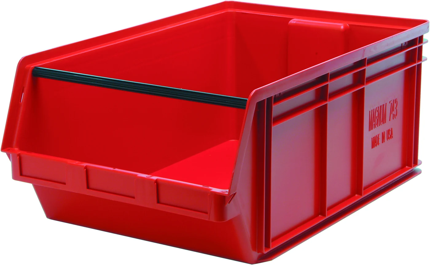 Quantum QMS743RDNB Magnum Bin, 29"L x 18-3/8"W x 11-7/8"H, 150 lb capacity, Red