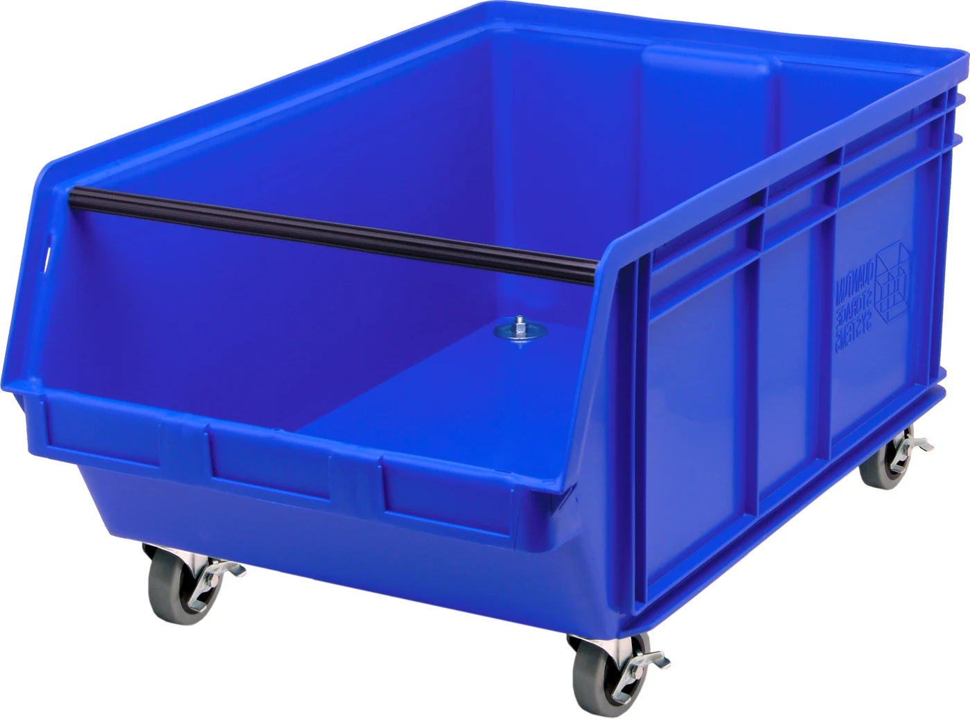 Quantum QMS843MOBBL Mobile Magnum Bin, 29"L x 18-3/8"W x 14-7/8"H, 150 lb capacity, Blue