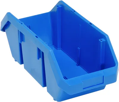 Quantum QP1887BLCS QuickPick Bin, 18-1/2"W x 8-3/8"D x 7"H, Blue, Case of 10