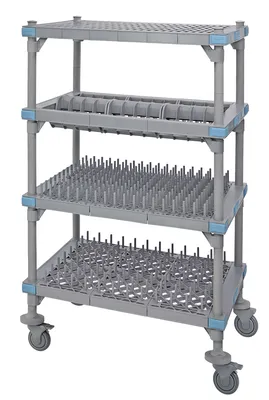 Quantum QPM243068DR Mobile Millenia Drying Rack Unit, 30"W x 24"D x 68"H, Gray