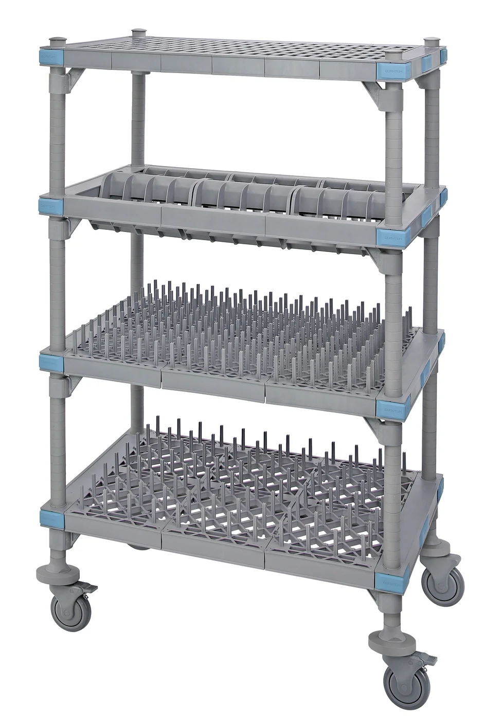 Quantum QPM245468DR Mobile Millenia Drying Rack Unit, 54"W x 24"D x 68"H, Gray