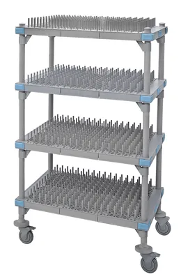 Quantum QPM243068PDR2 Mobile Millenia Drying Rack Unit, 30"W x 24"D x 68"H, Gray