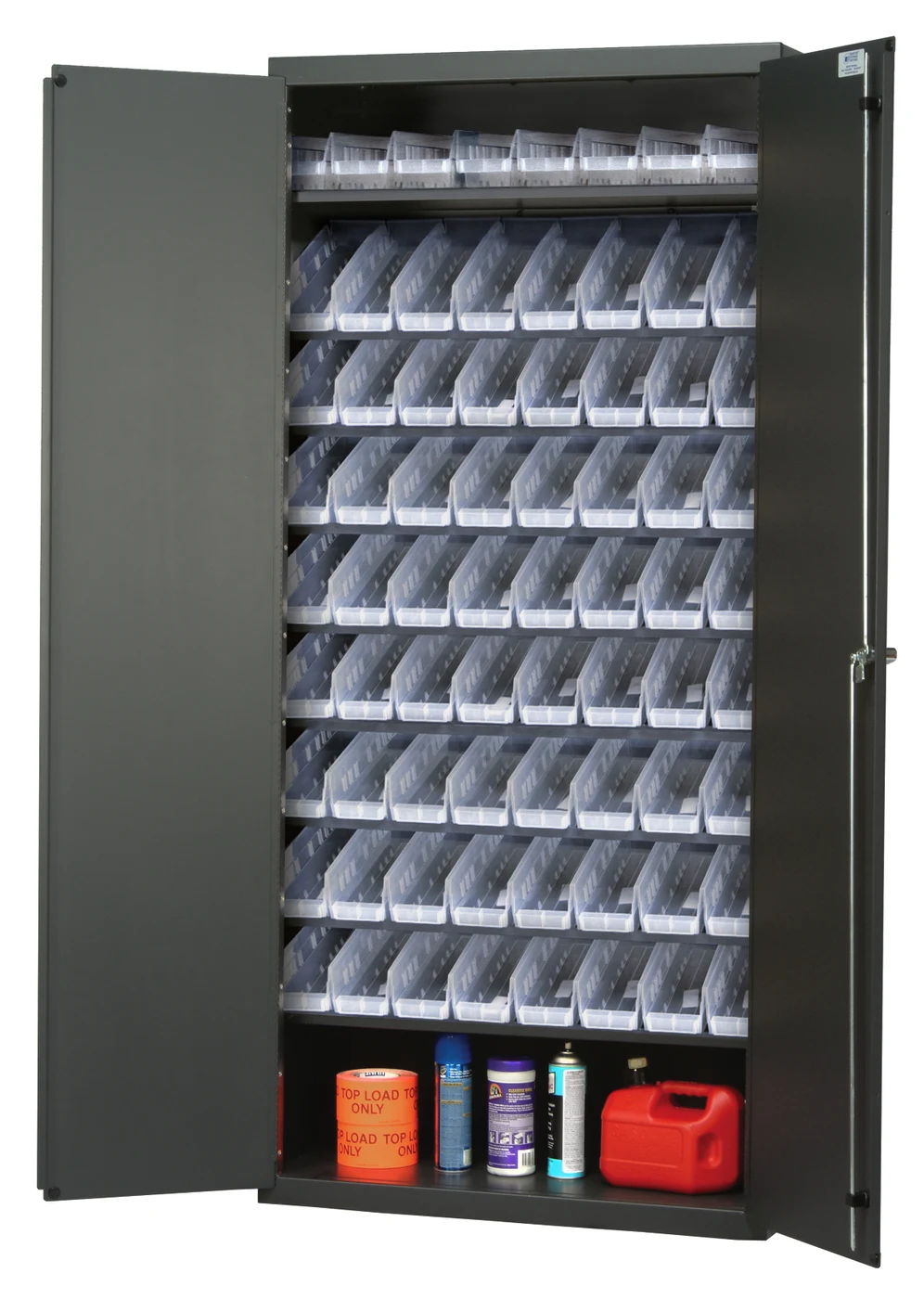 Quantum QPR-BG-101CL Heavy-Duty 36" Bin Cabinet, 36"W x 18"D x 78"H, 400 lb capacity, Beige