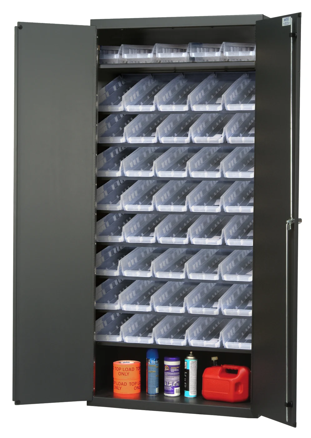 Quantum QPR-BG-102CL Heavy-Duty 36" Bin Cabinet, 36"W x 18"D x 78"H, 400 lb capacity, Beige