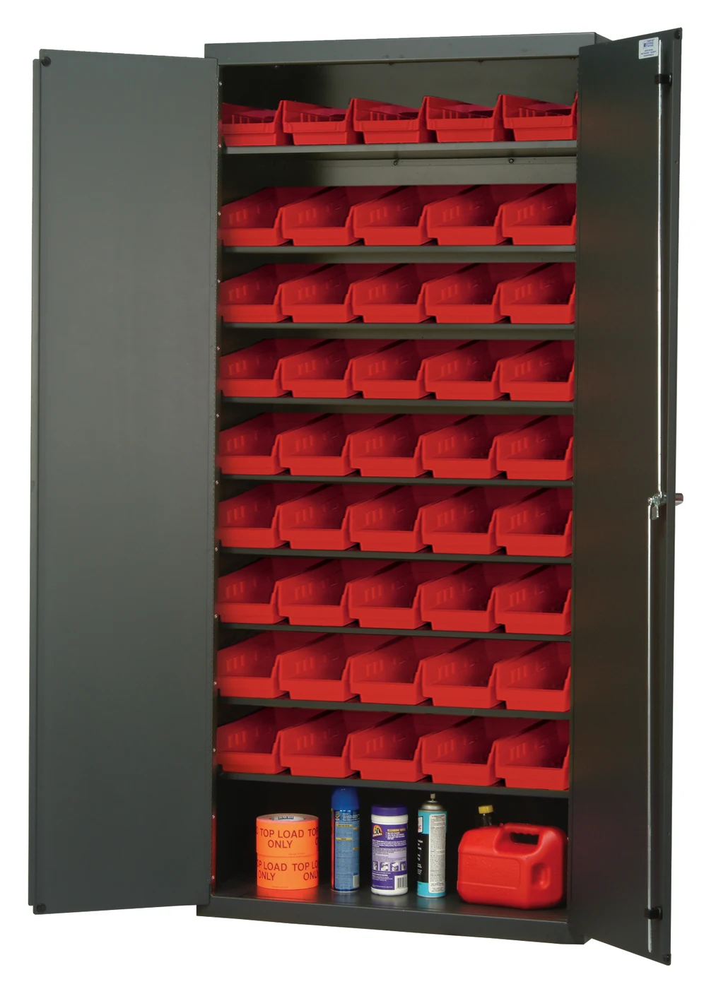 Quantum QPR-BG-102RD Heavy-Duty 36" Bin Cabinet, 36"W x 18"D x 78"H, 400 lb capacity, Beige