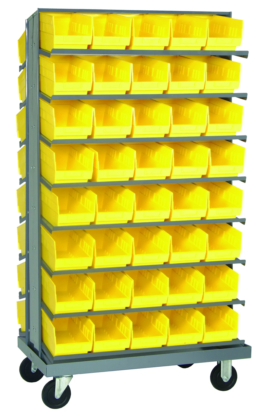 Quantum QPRDM-207BL Mobile Pick Rack, 24"L x 36"W x 63-1/2"H, 800 lb capacity, Gray