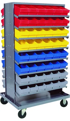 Quantum QPRDM-601BL Mobile Pick Rack, 24"L x 36"W x 60"H, 800 lb capacity, Gray