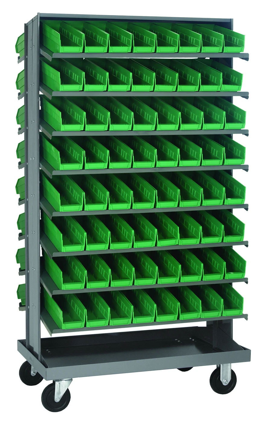 Quantum QPRDM-101GN Mobile Pick Rack, 24"L x 36"W x 60"H, 800 lb capacity, Gray