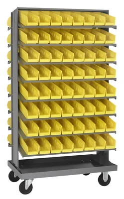 Quantum QPRDM-101YL Mobile Pick Rack, 24"L x 36"W x 60"H, 800 lb capacity, Gray