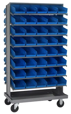 Quantum QPRDM-107BL Mobile Pick Rack, 24"L x 36"W x 60"H, 800 lb capacity, Gray