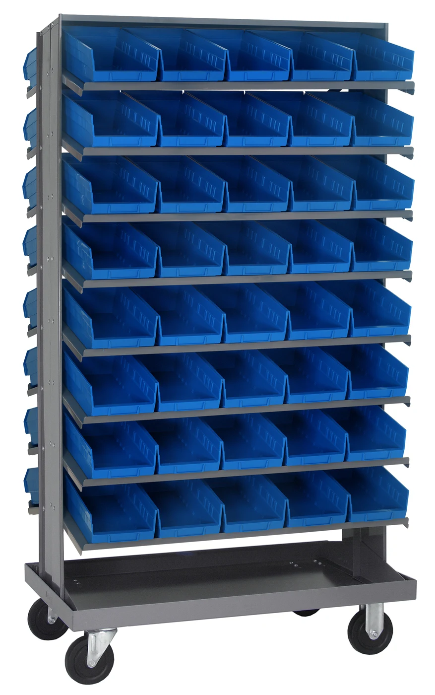 Quantum QPRDM-107BL Mobile Pick Rack, 24"L x 36"W x 60"H, 800 lb capacity, Gray