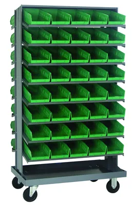 Quantum QPRDM-102GN Mobile Pick Rack, 24"L x 36"W x 60"H, 800 lb capacity, Gray