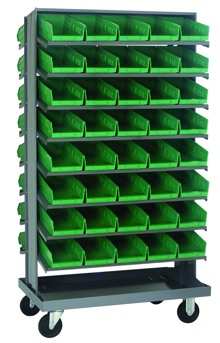 Quantum QPRDM-102GN Mobile Pick Rack, 24"L x 36"W x 60"H, 800 lb capacity, Gray