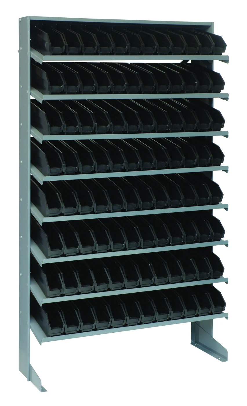 Quantum QPRS-100BK Pick Rack, 12"D x 36"W x 60"H, 400 lb capacity, Gray