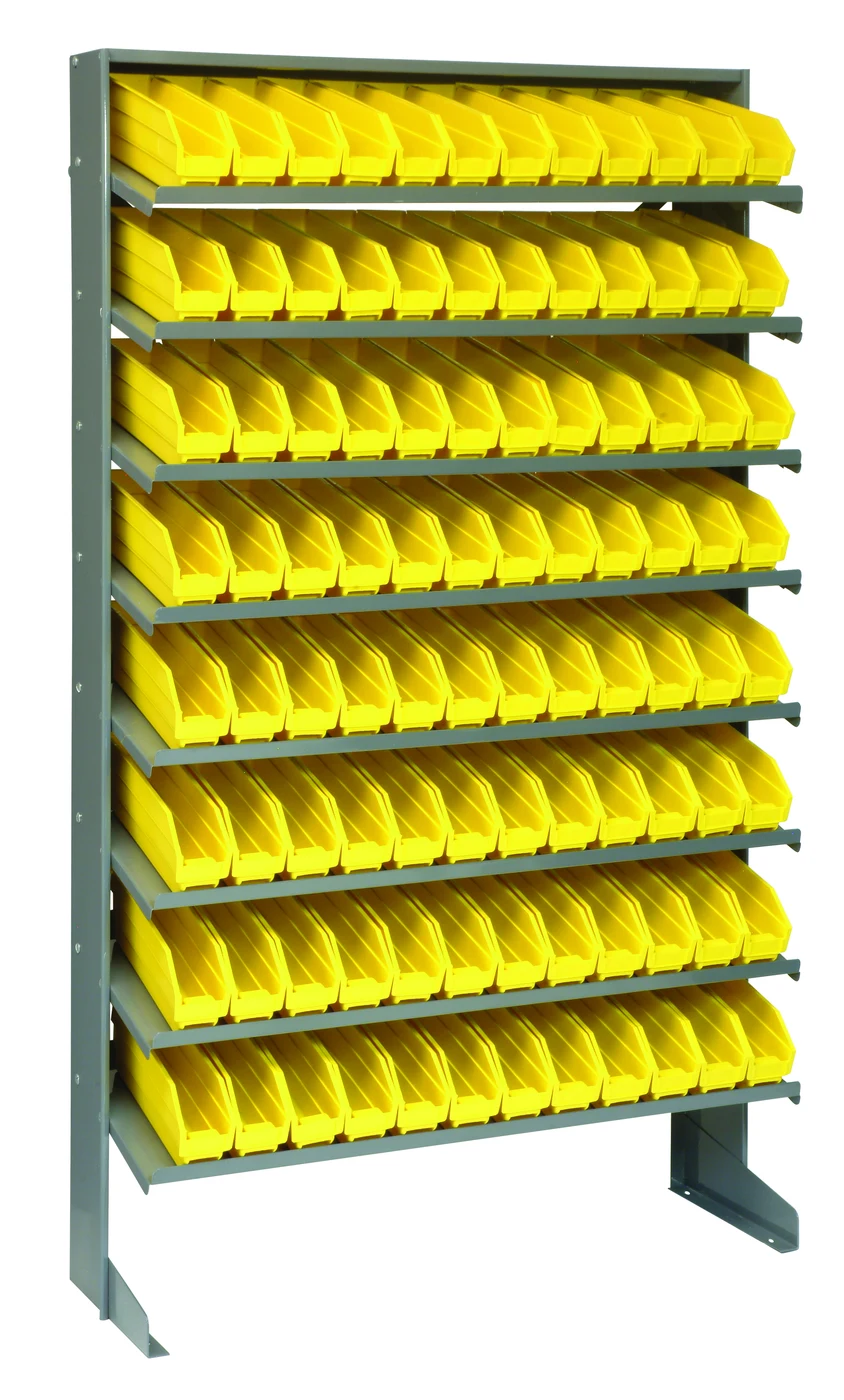 Quantum QPRS-100YL Pick Rack, 12"D x 36"W x 60"H, 400 lb capacity, Gray
