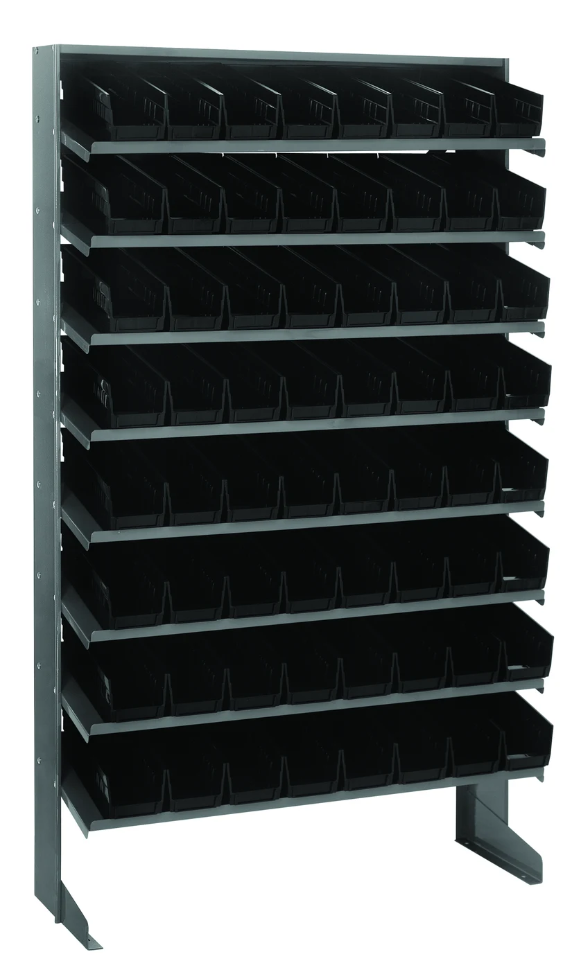 Quantum QPRS-101BK Pick Rack, 12"D x 36"W x 60"H, 400 lb capacity, Gray