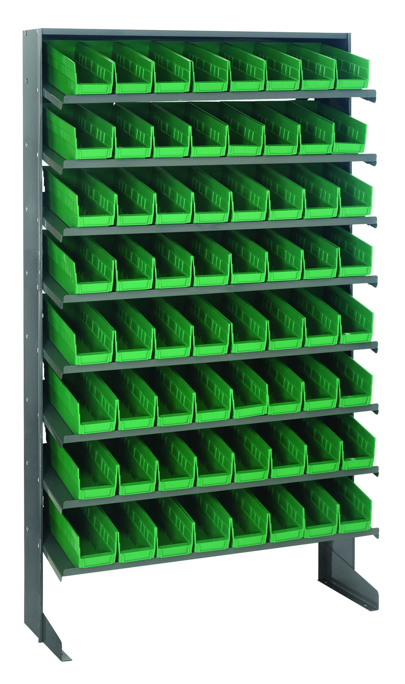 Quantum QPRS-101GN Pick Rack, 12"D x 36"W x 60"H, 400 lb capacity, Gray