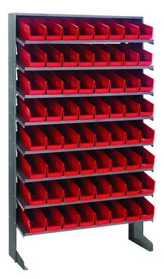 Quantum QPRS-101RD Pick Rack, 12"D x 36"W x 60"H, 400 lb capacity, Gray