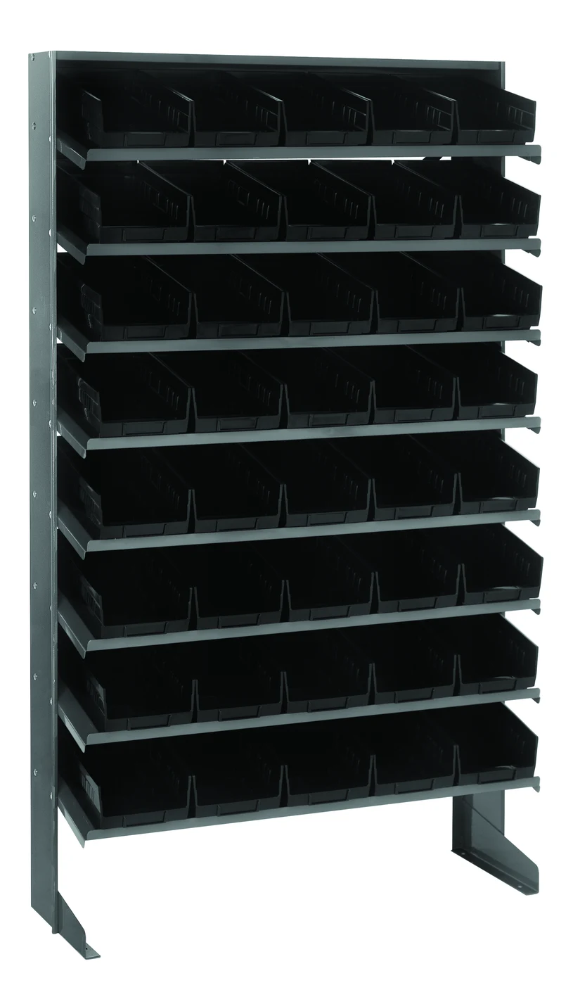 Quantum QPRS-102BK Pick Rack, 12"D x 36"W x 60"H, 400 lb capacity, Gray