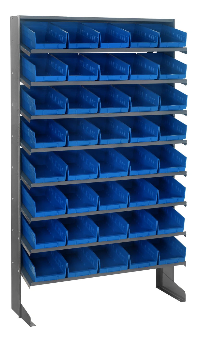 Quantum QPRS-102BL Pick Rack, 12"D x 36"W x 60"H, 400 lb capacity, Gray
