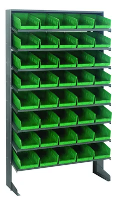 Quantum QPRS-102GN Pick Rack, 12"D x 36"W x 60"H, 400 lb capacity, Gray
