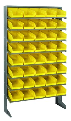Quantum QPRS-102YL Pick Rack, 12"D x 36"W x 60"H, 400 lb capacity, Gray