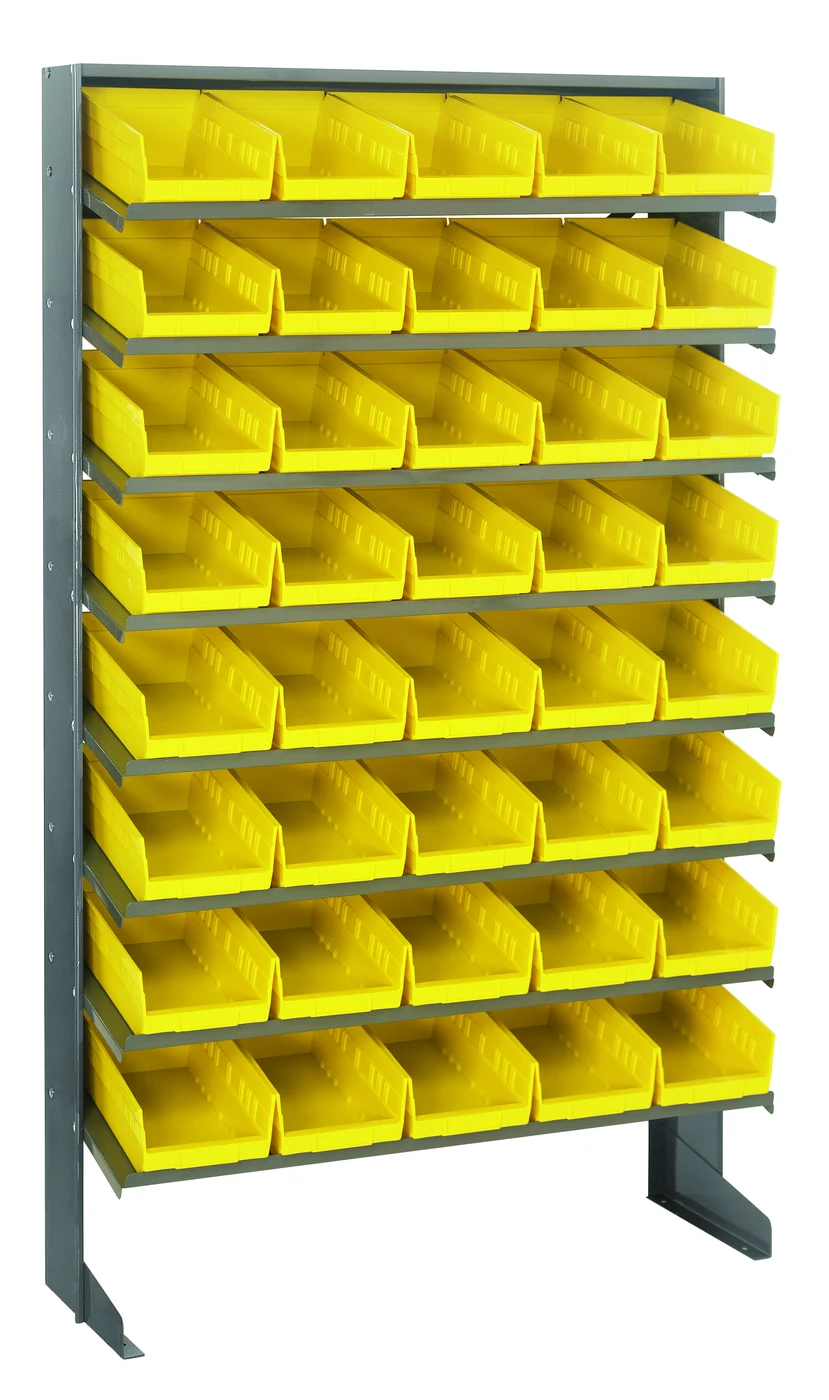 Quantum QPRS-102YL Pick Rack, 12"D x 36"W x 60"H, 400 lb capacity, Gray