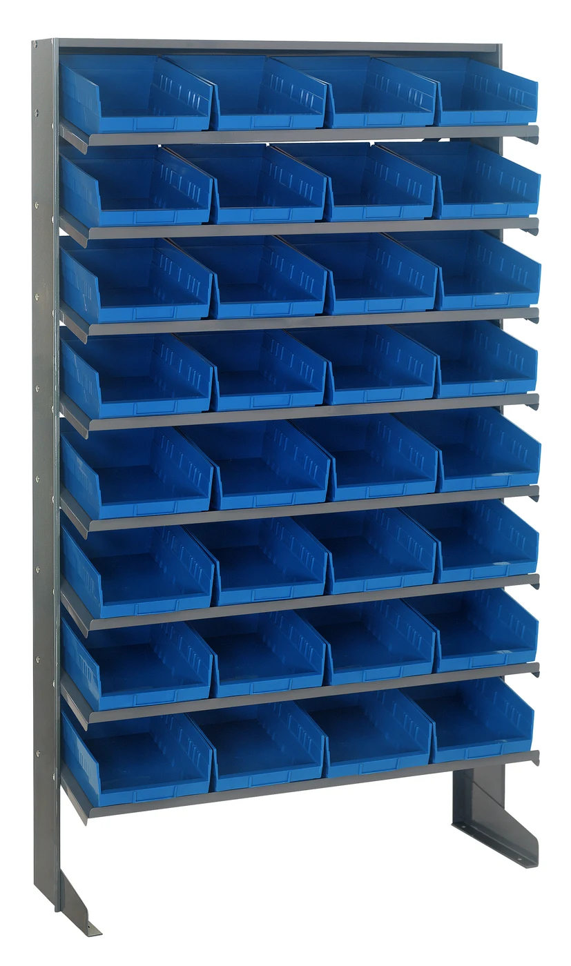 Quantum QPRS-107BL Pick Rack, 12"D x 36"W x 60"H, 400 lb capacity, Gray