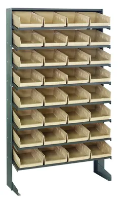 Quantum QPRS-107IV Pick Rack, 12"D x 36"W x 60"H, 400 lb capacity, Gray