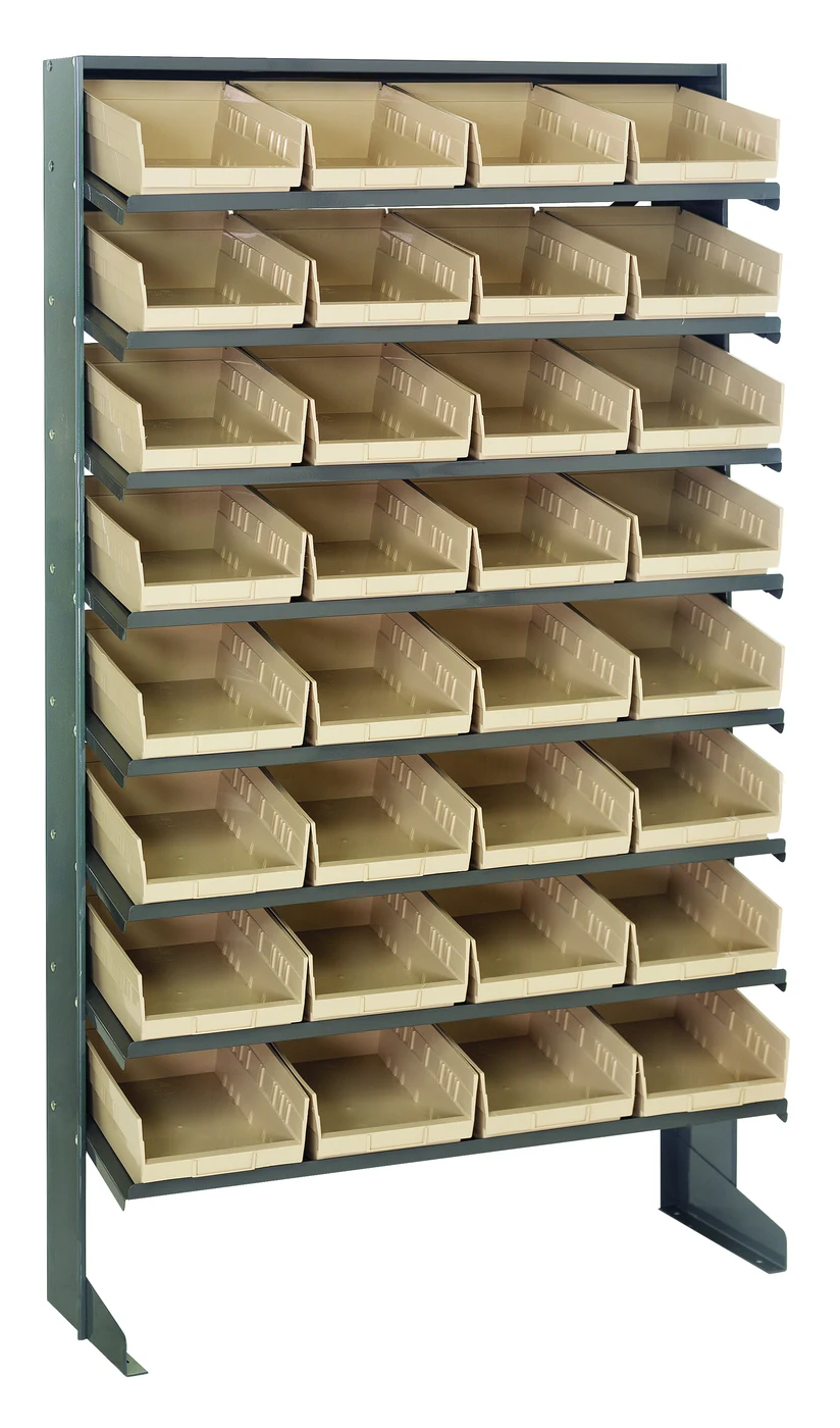 Quantum QPRS-107IV Pick Rack, 12"D x 36"W x 60"H, 400 lb capacity, Gray